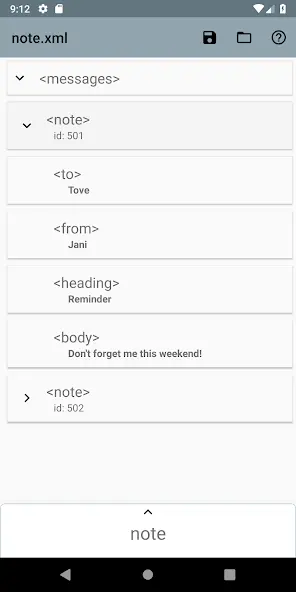 BarebonesXML screenshot